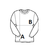 BANFF SUSTAINABLE SWEATSHIRT - Ink Blue size chart