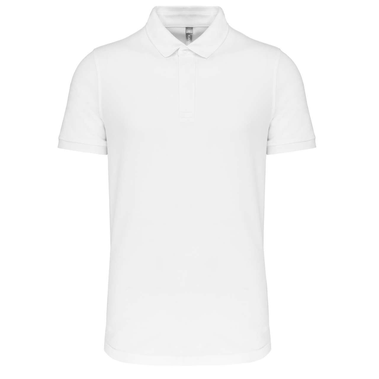 MEN'S SHORT SLEEVE STUD POLO SHIRT - White - colorimageurl
