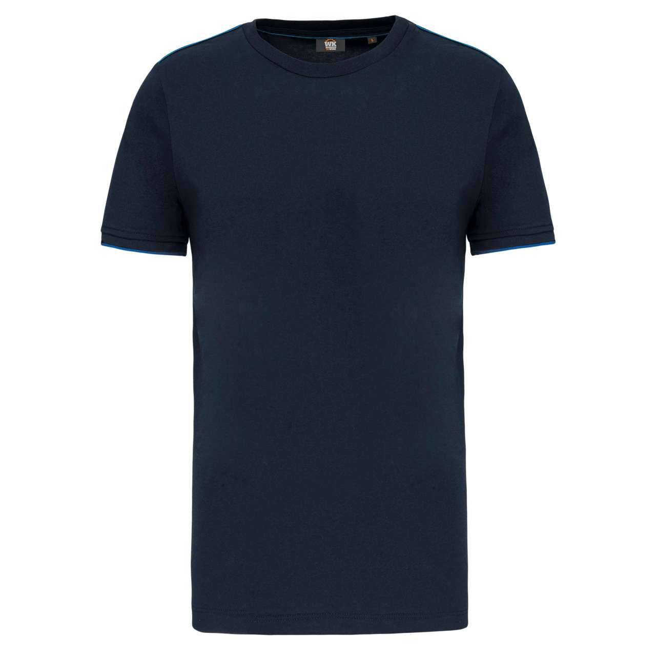 MEN'S SHORT-SLEEVED DAYTODAY T-SHIRT - Navy/Light Royal Blue - colorimageurl