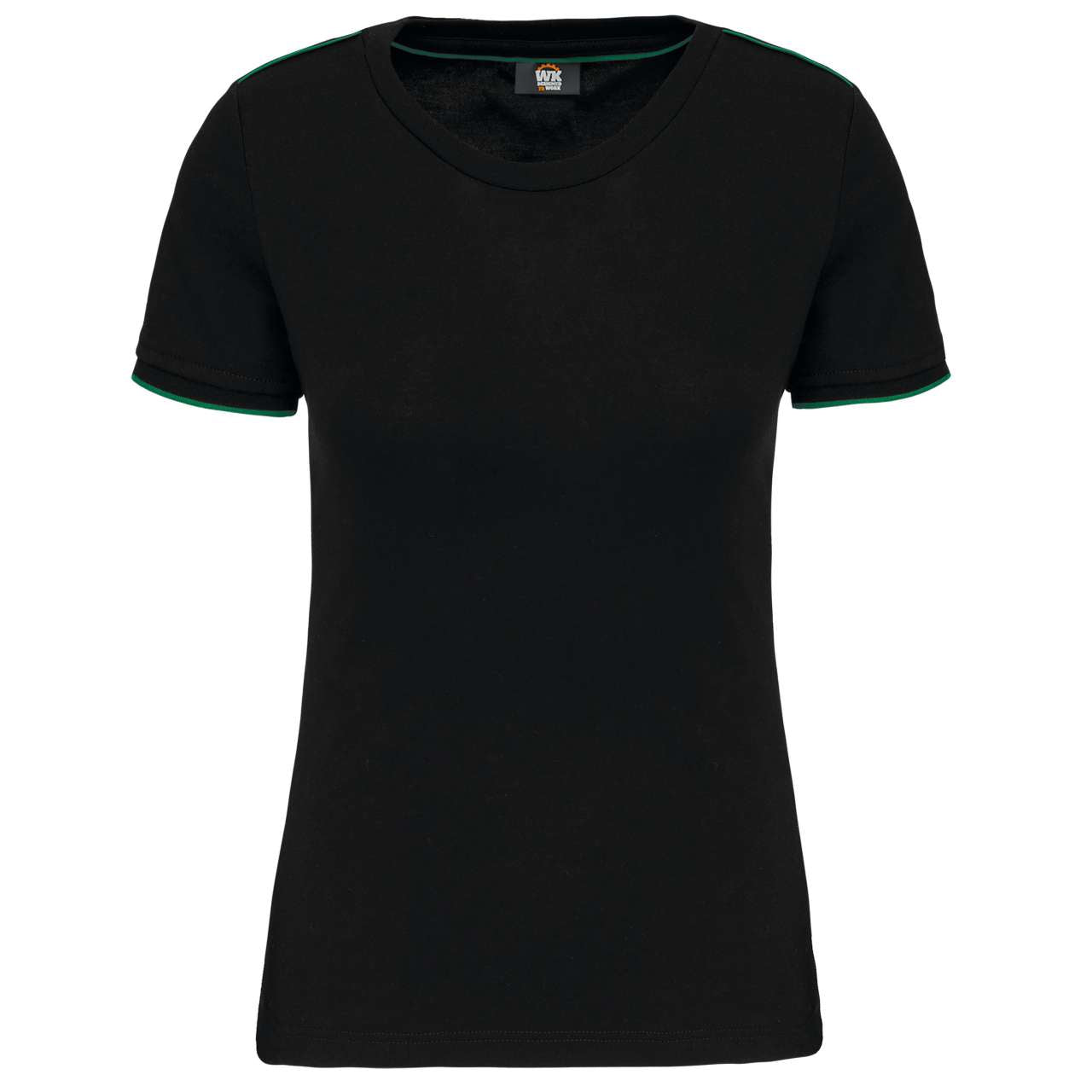LADIES SHORT-SLEEVED DAYTODAY T-SHIRT - Black/Kelly Green - colorimageurl