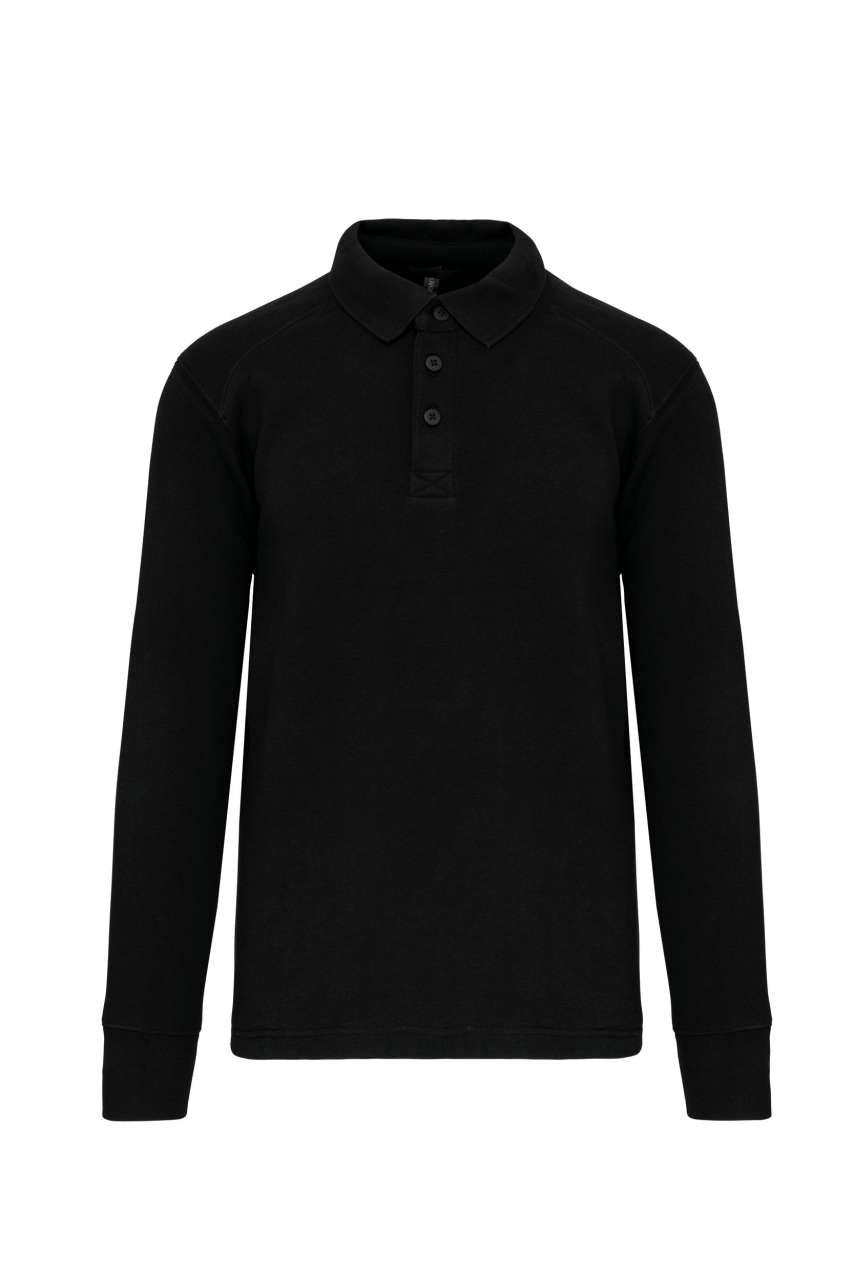 POLO NECK SWEATSHIRT - Black - colorimageurl