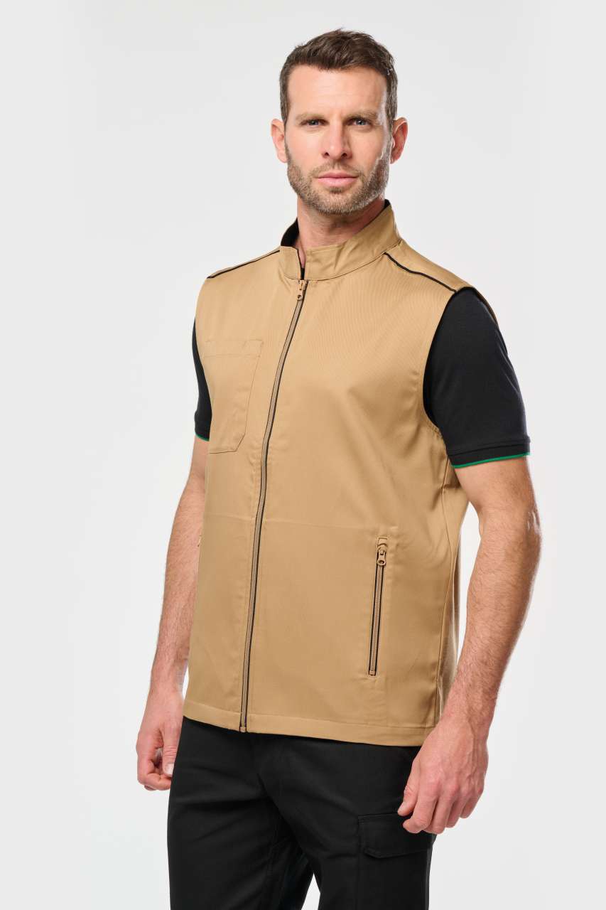 MEN'S DAYTODAY GILET - Black/Yellow - modelimageurl