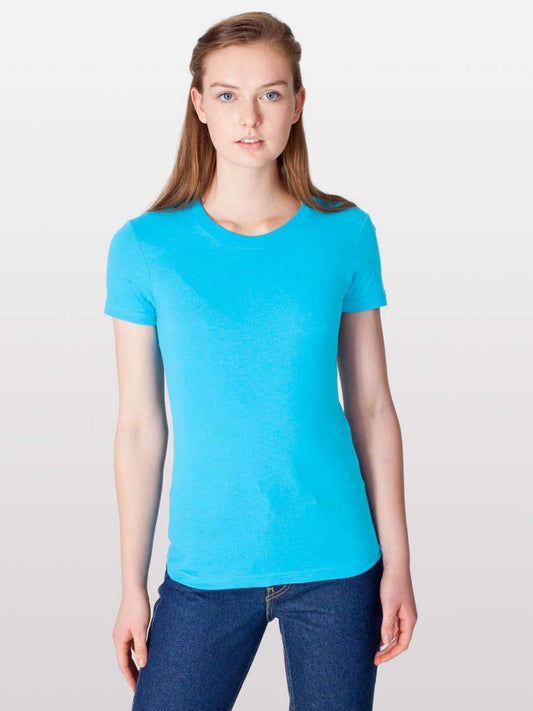 WOMEN'S FINE JERSEY SHORT SLEEVE T-SHIRT - Turquoise - Main