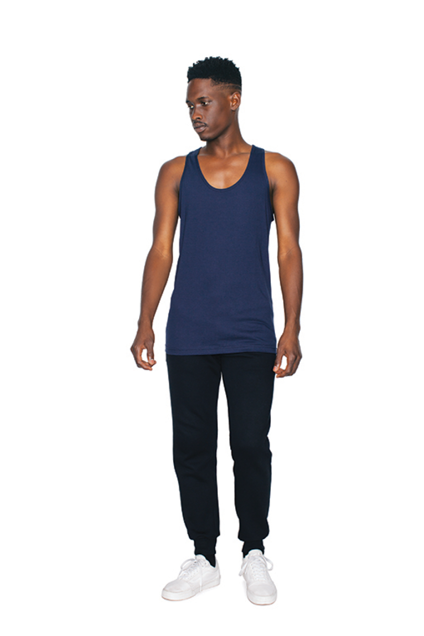 UNISEX FINE JERSEY TANK - White/Red - Model