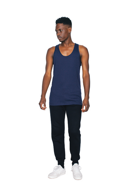 UNISEX FINE JERSEY TANK - White/Red - Model