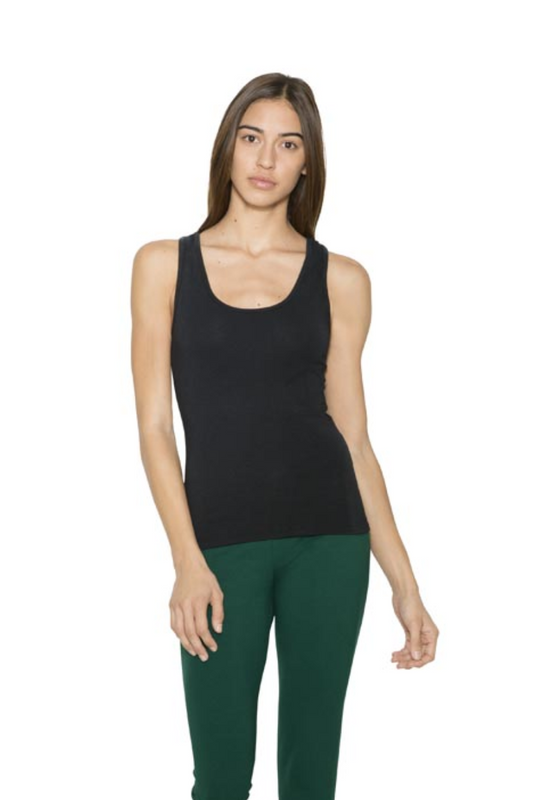 WOMEN'S COTTON SPANDEX TANK TOP - Heather Grey - Main