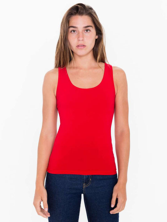 WOMEN'S COTTON SPANDEX TANK TOP - Red - colorimageurl