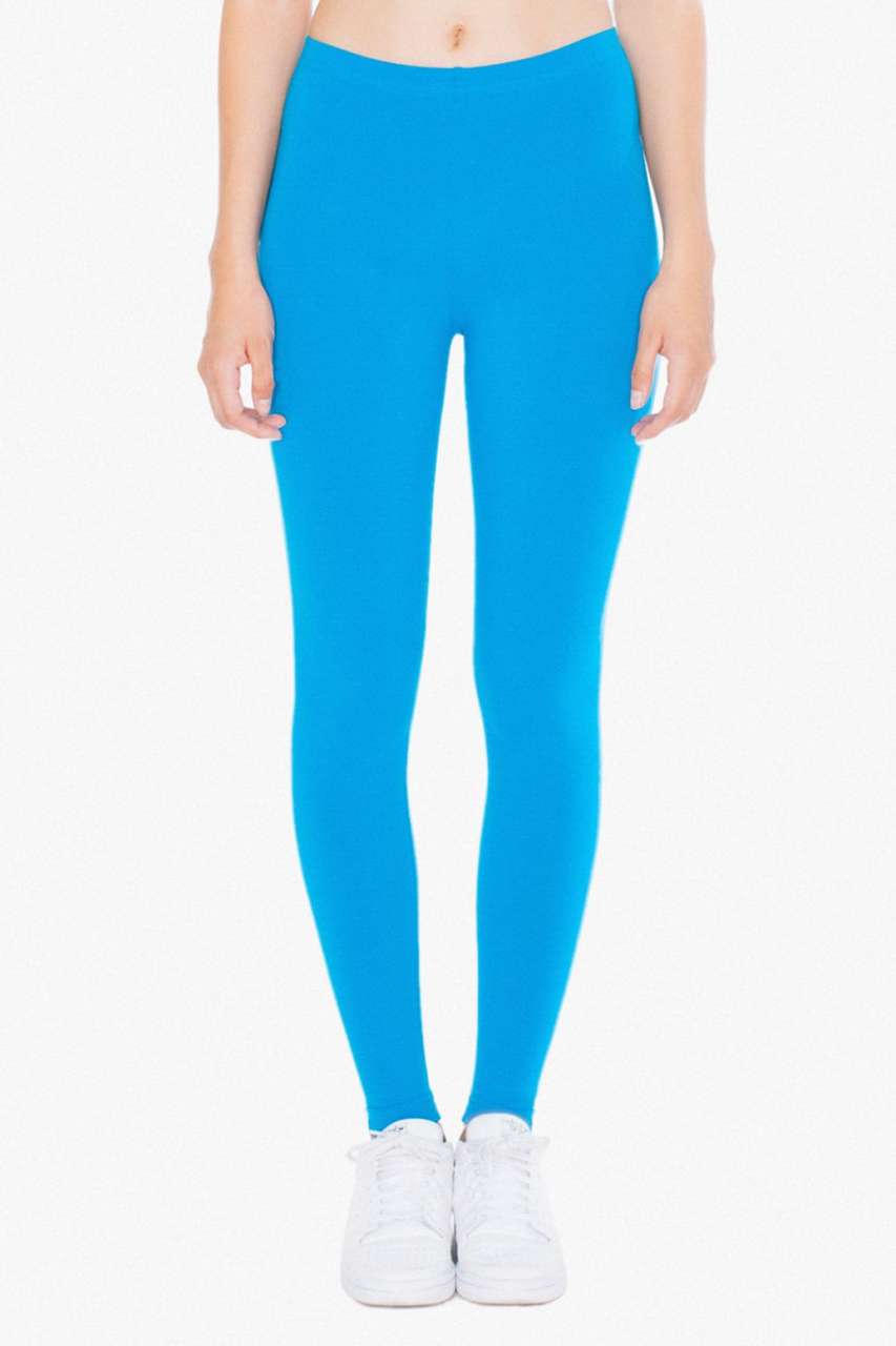 WOMEN'S COTTON SPANDEX JERSEY LEGGING - Teal - Main