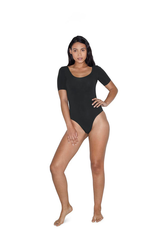 WOMEN'S COTTON SPANDEX DANCE BODYSUIT - Heather Grey - colorimageurl