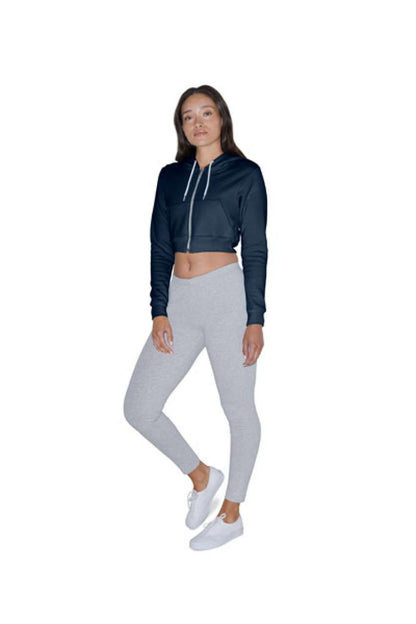 WOMEN'S FLEX FLEECE CROPPED ZIP HOODED SWEATSHIRT - White - Additional