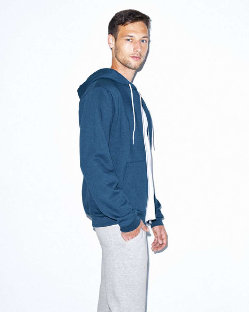 UNISEX FLEX FLEECE ZIP HOODIE - Dark Heather Grey - Additional