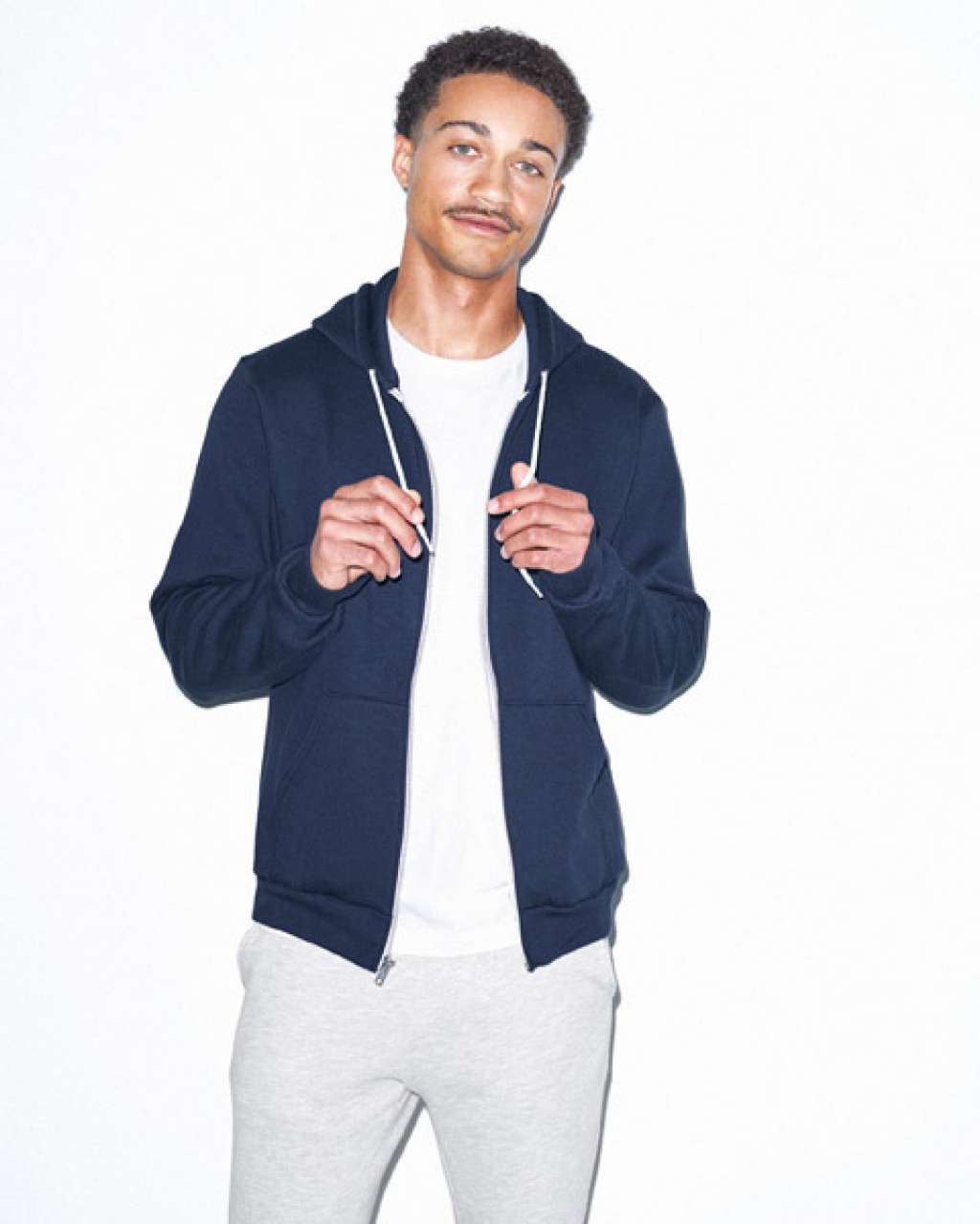 UNISEX FLEX FLEECE ZIP HOODIE - Dark Heather Grey/Truffle - Additional