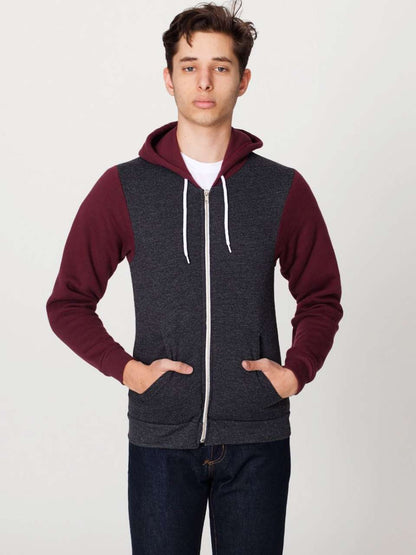 UNISEX FLEX FLEECE ZIP HOODIE - Dark Heather Grey/Truffle - Main