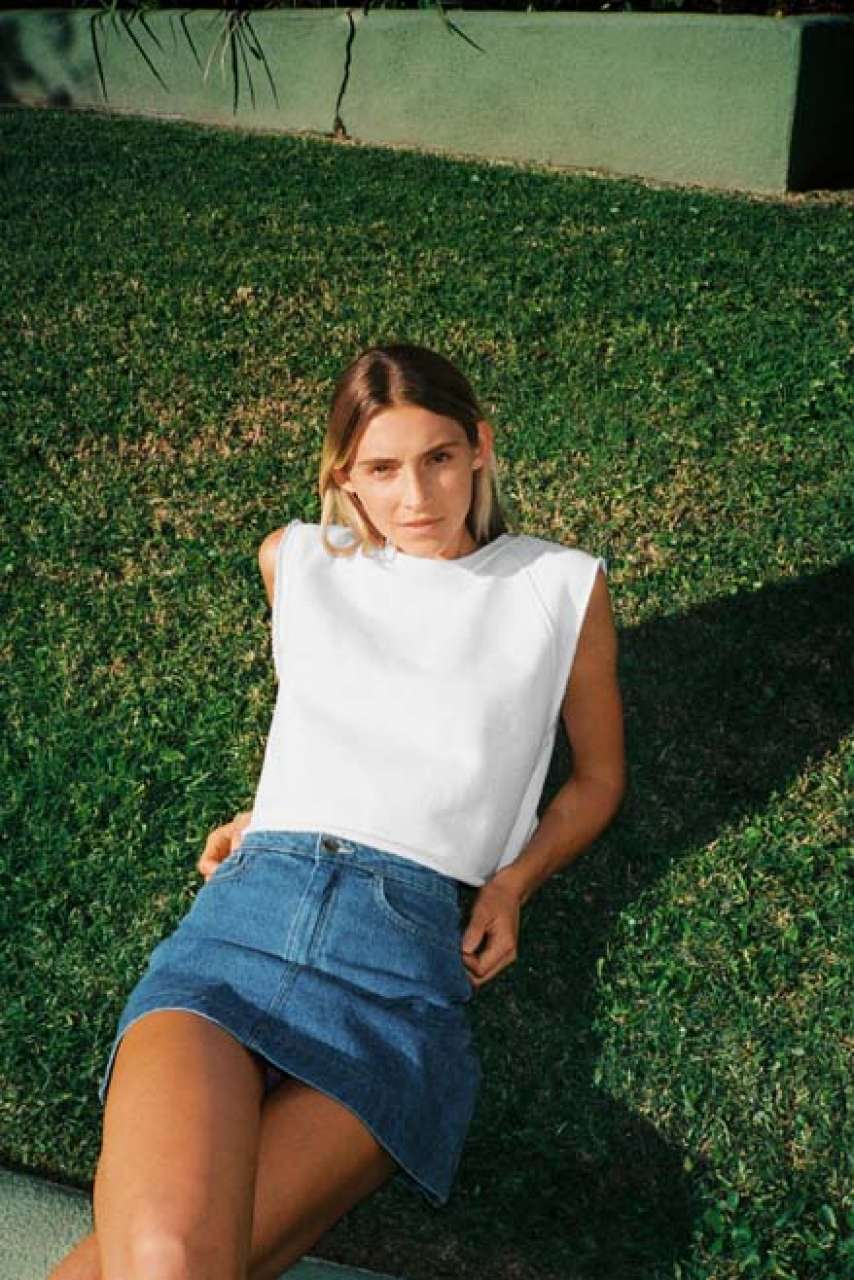 WOMEN'S HEAVY TERRY DANCE TOP - White - Additional