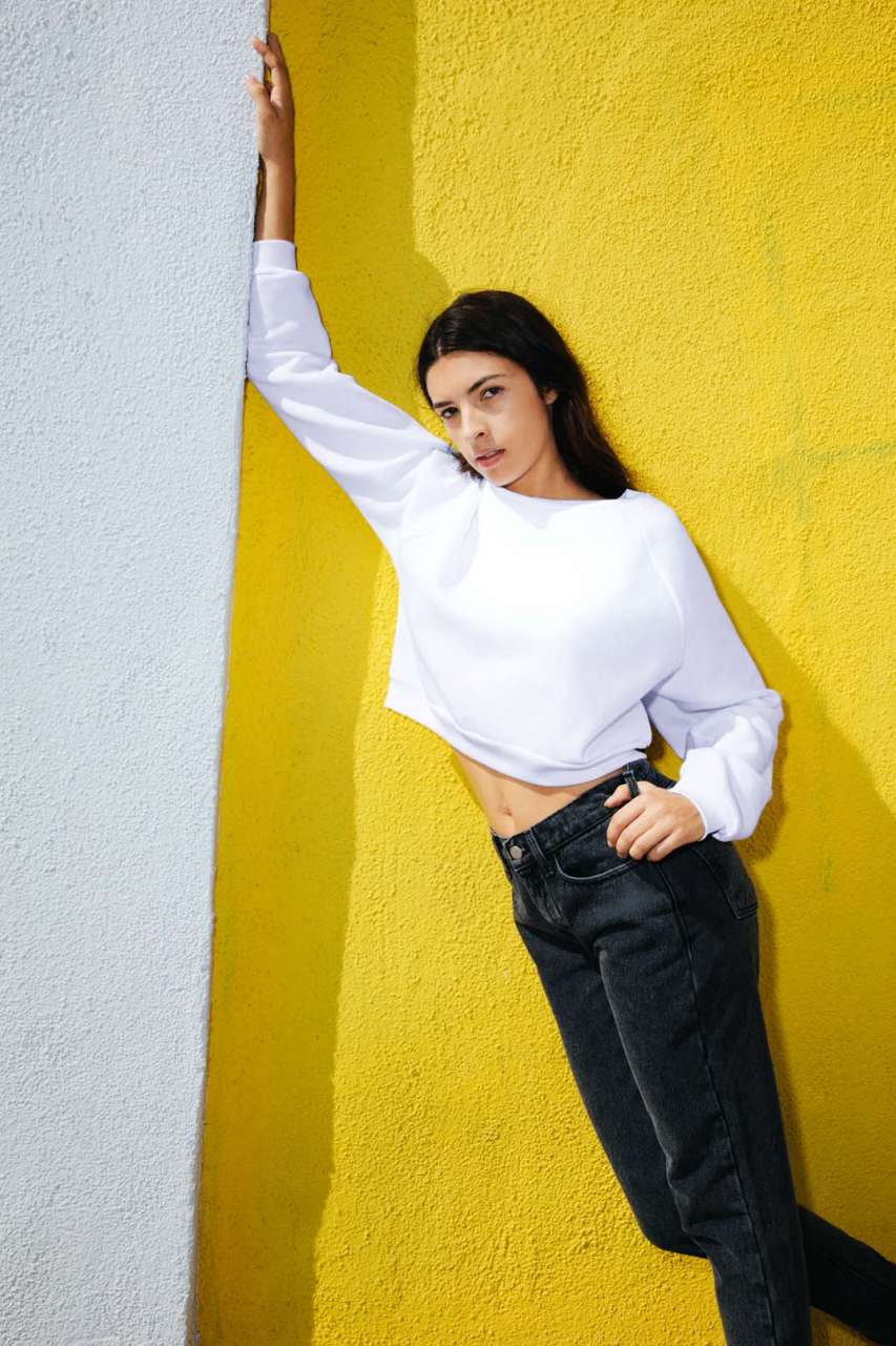 WOMEN'S FLEX FLEECE CROP PULLOVER - Navy - Additional