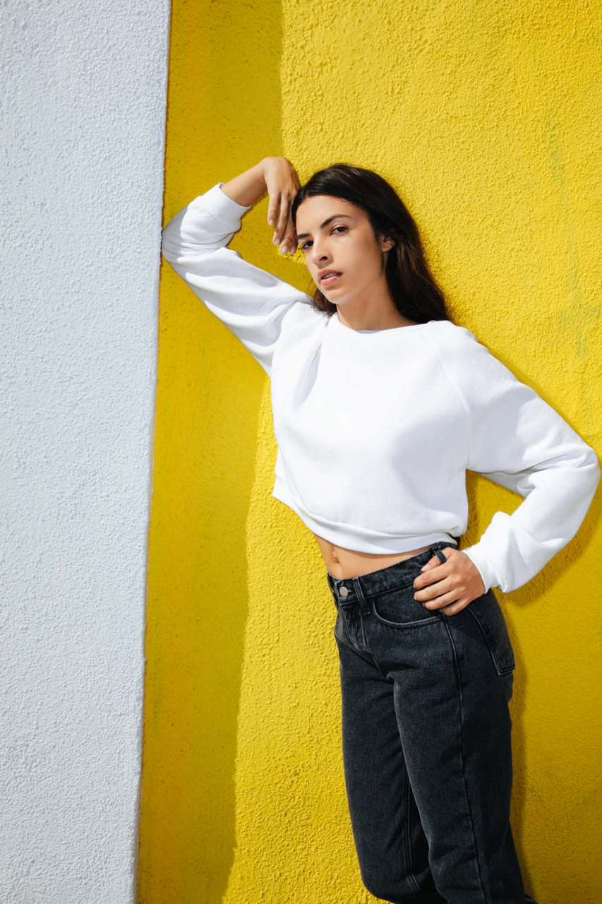 WOMEN'S FLEX FLEECE CROP PULLOVER - Navy - Additional