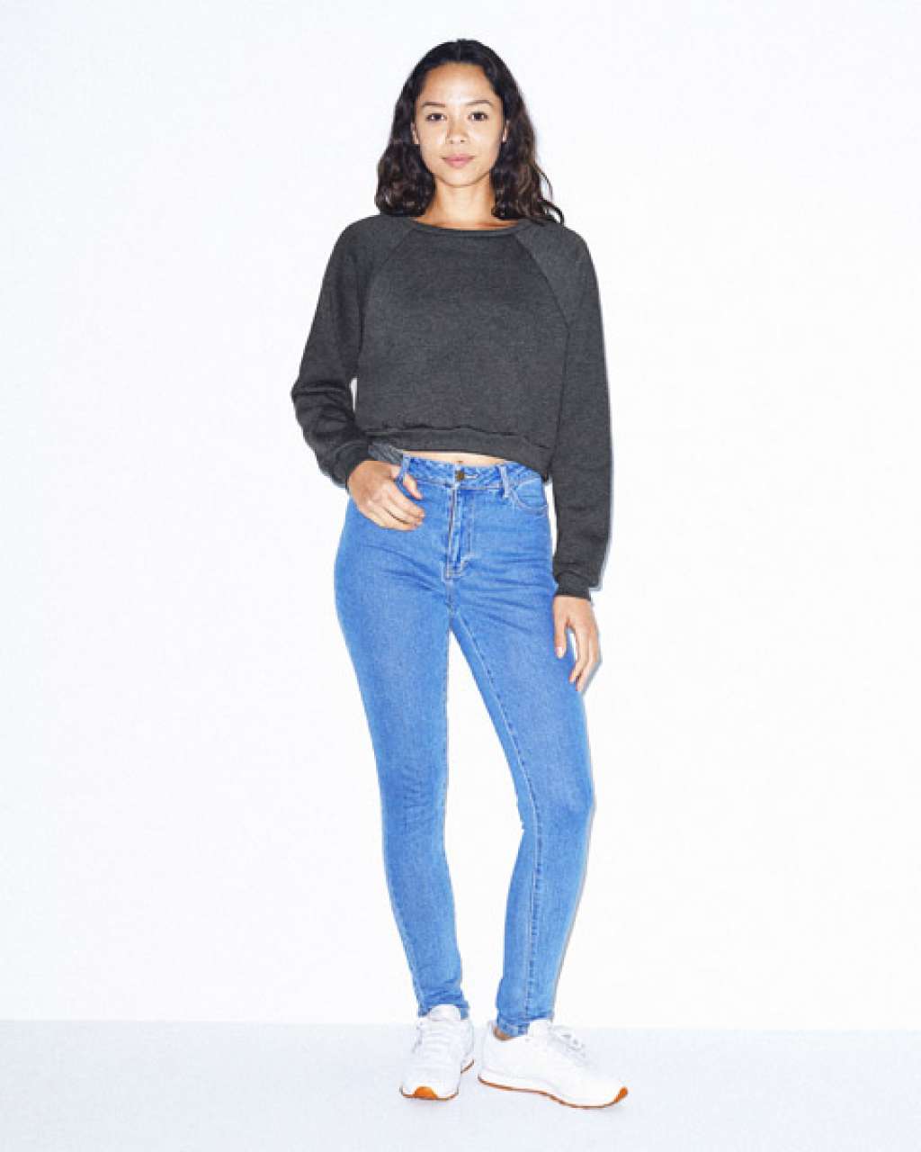 WOMEN'S FLEX FLEECE CROP PULLOVER - Navy - Additional