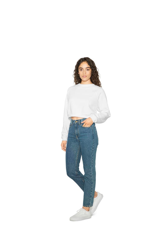 WOMEN'S FLEX FLEECE CROP PULLOVER - Navy - Main