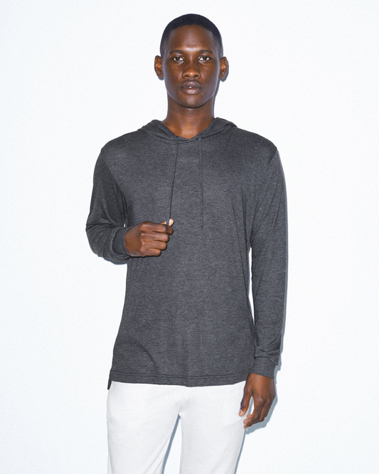 UNISEX TRI-BLEND L/S HOODIE - Tri-Indigo - Main