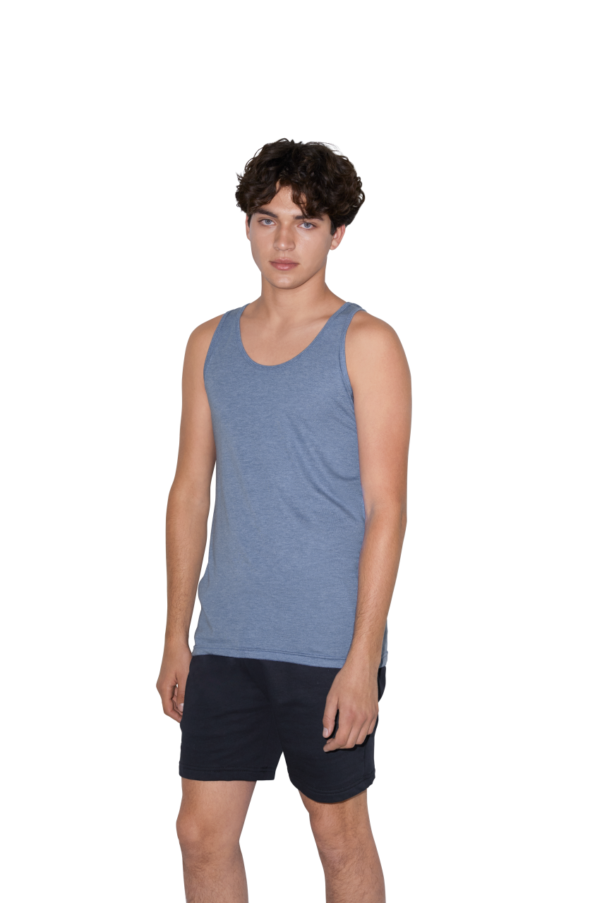 UNISEX TRI-BLEND TANK TOP - Tri-Black - Model
