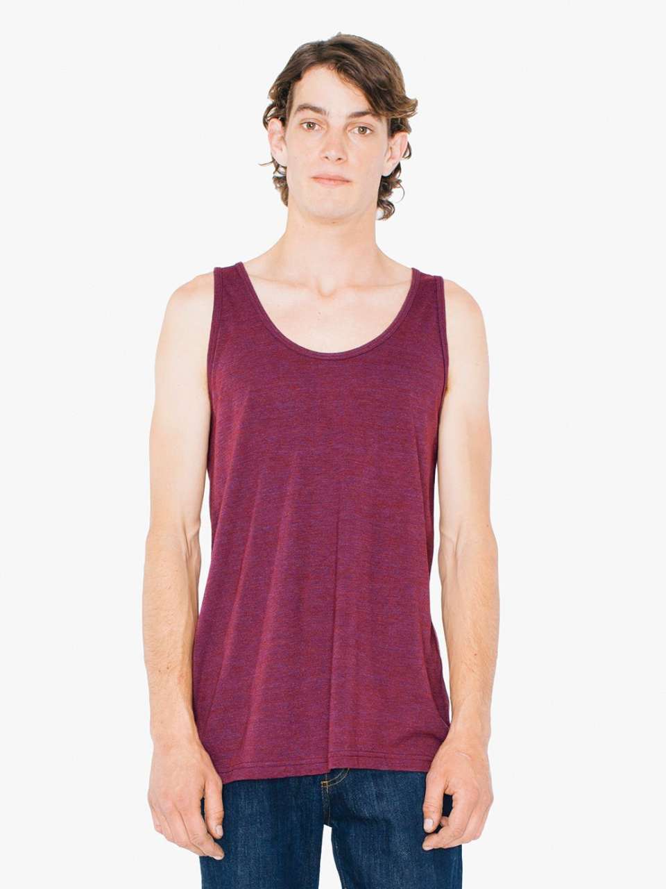 UNISEX TRI-BLEND TANK TOP - Tri-Cranberry - Main