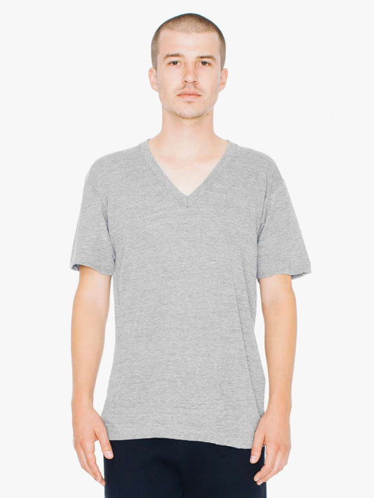 UNISEX TRI-BLEND SHORT SLEEVE V-NECK T-SHIRT - Athletic Grey - Main