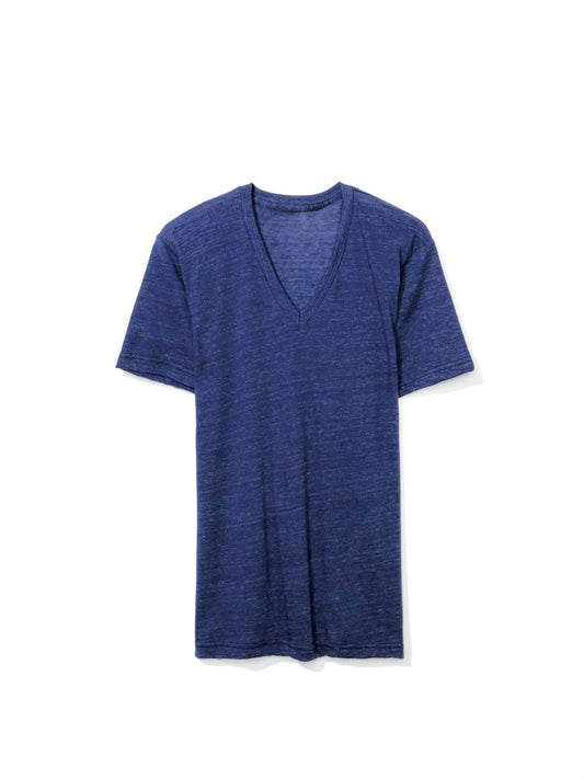 UNISEX TRI-BLEND SHORT SLEEVE V-NECK T-SHIRT - Tri-Indigo - Main
