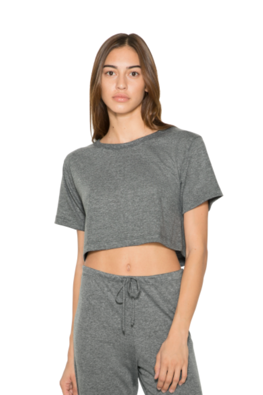 WOMEN'S TRI-BLEND SCRIMMAGE T-SHIRT - Tri-Indigo - Model