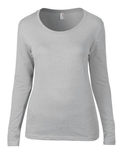 WOMEN’S FEATHERWEIGHT LONG SLEEVE SCOOP TEE - Silver - Main
