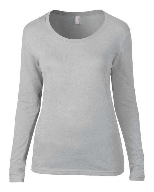 WOMEN’S FEATHERWEIGHT LONG SLEEVE SCOOP TEE - Silver - Main