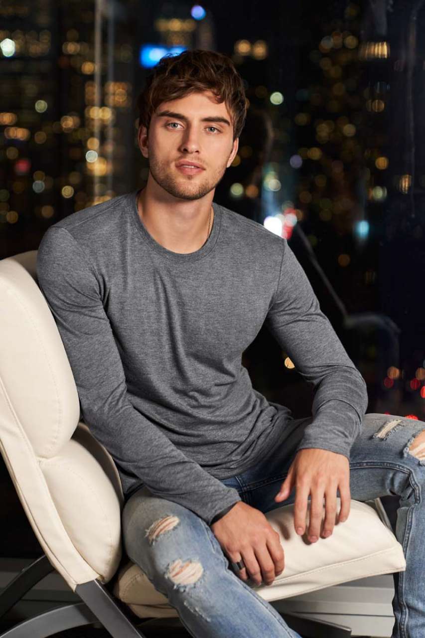 ADULT TRI-BLEND LONG SLEEVE TEE - Heather Graphite - Additional