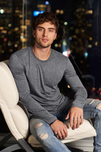 ADULT TRI-BLEND LONG SLEEVE TEE - Heather Graphite - Additional