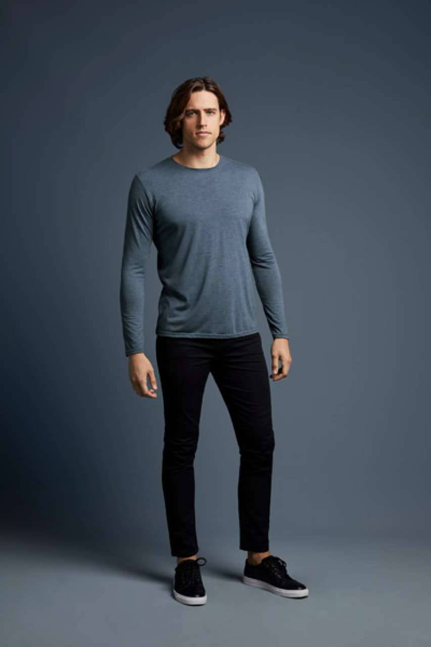 ADULT TRI-BLEND LONG SLEEVE TEE - Heather Graphite - Additional