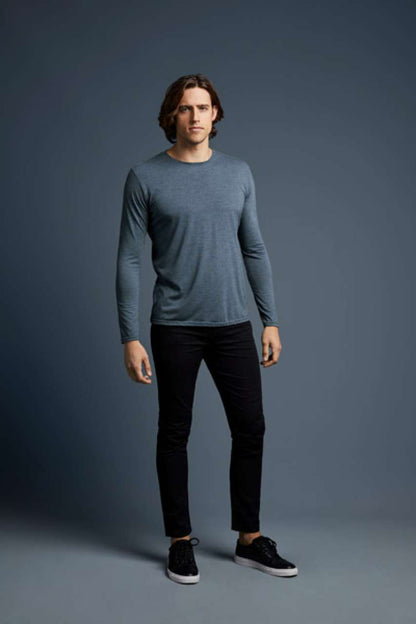 ADULT TRI-BLEND LONG SLEEVE TEE - Heather Graphite - Additional