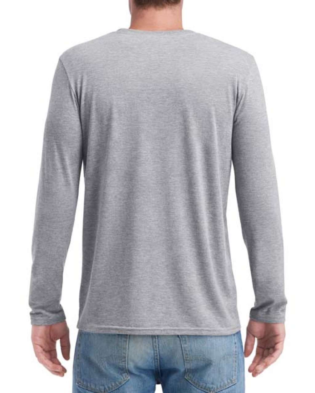 ADULT TRI-BLEND LONG SLEEVE TEE - Heather Grey - Additional