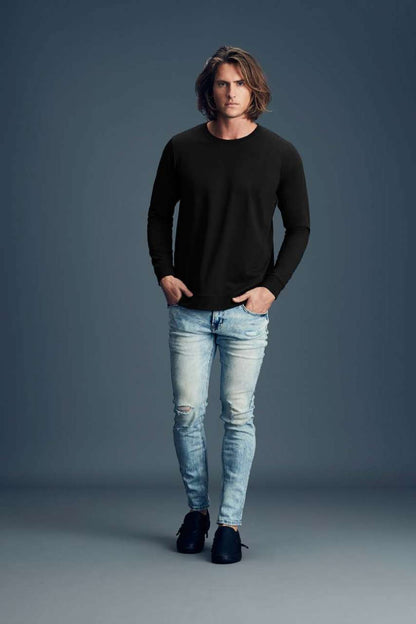 UNISEX LIGHT TERRY CREW - Black - Additional