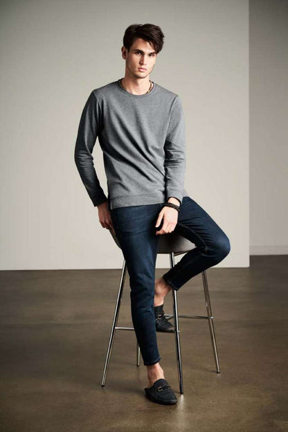 UNISEX LIGHT TERRY CREW - Black - Additional