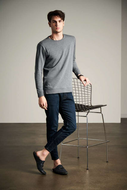 UNISEX LIGHT TERRY CREW - Black - Additional