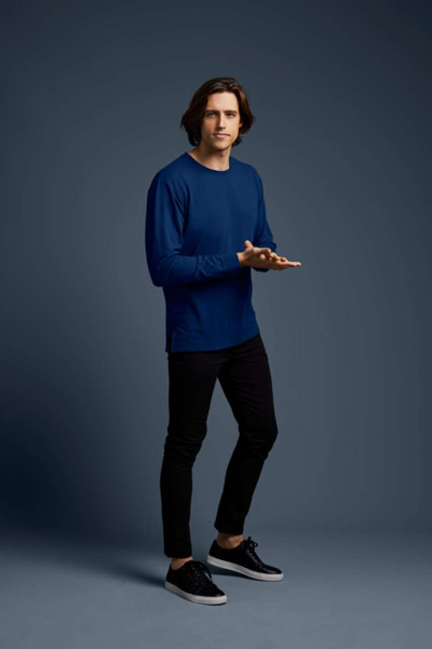 UNISEX LIGHT TERRY CREW - Navy - Additional