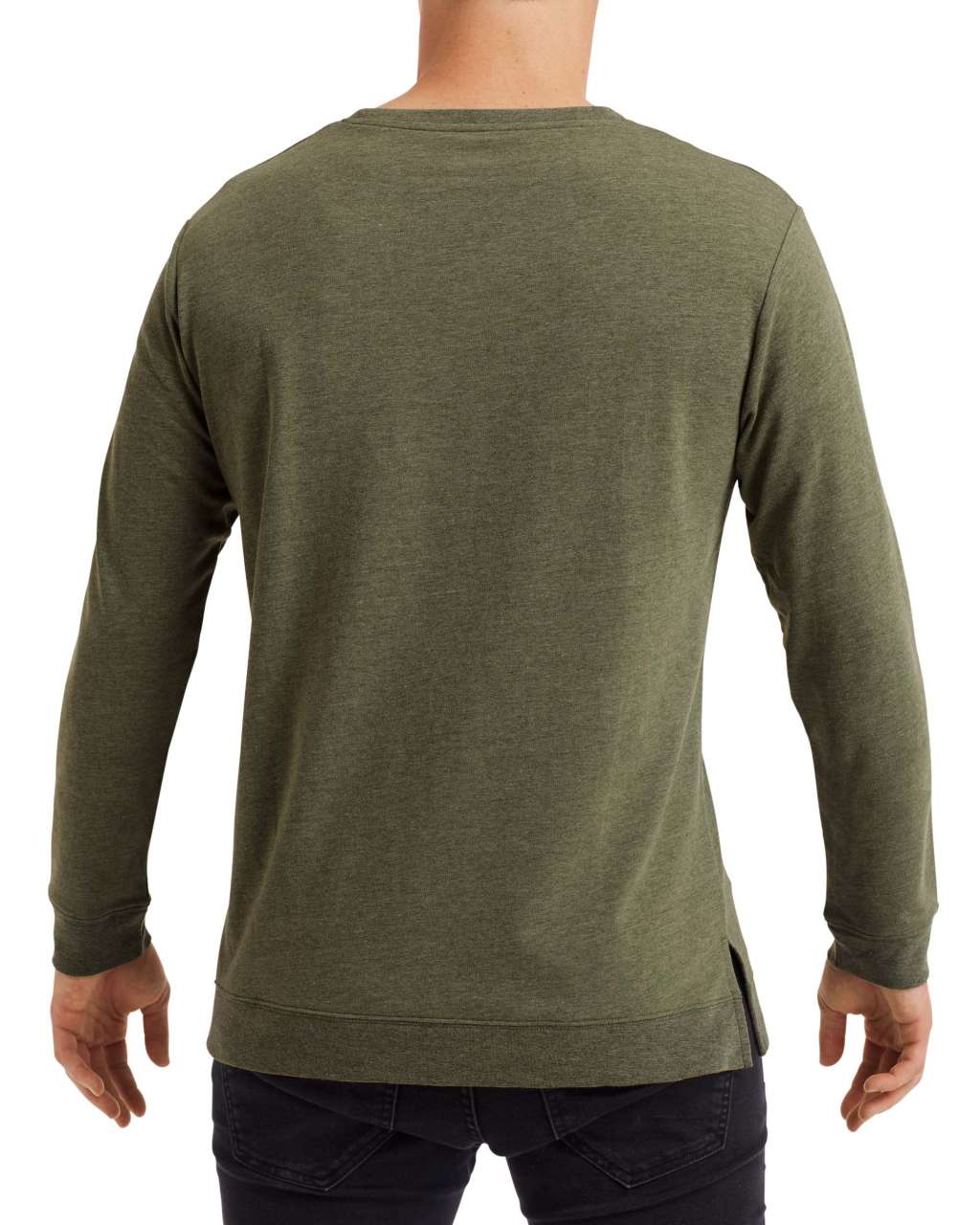 UNISEX LIGHT TERRY CREW - Heather City Green - Additional