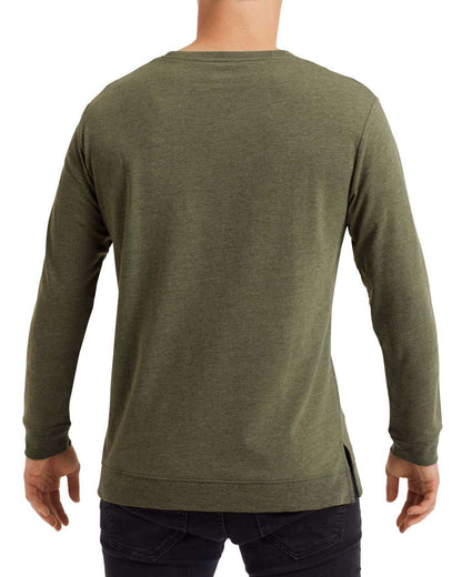 UNISEX LIGHT TERRY CREW - Heather City Green - Additional