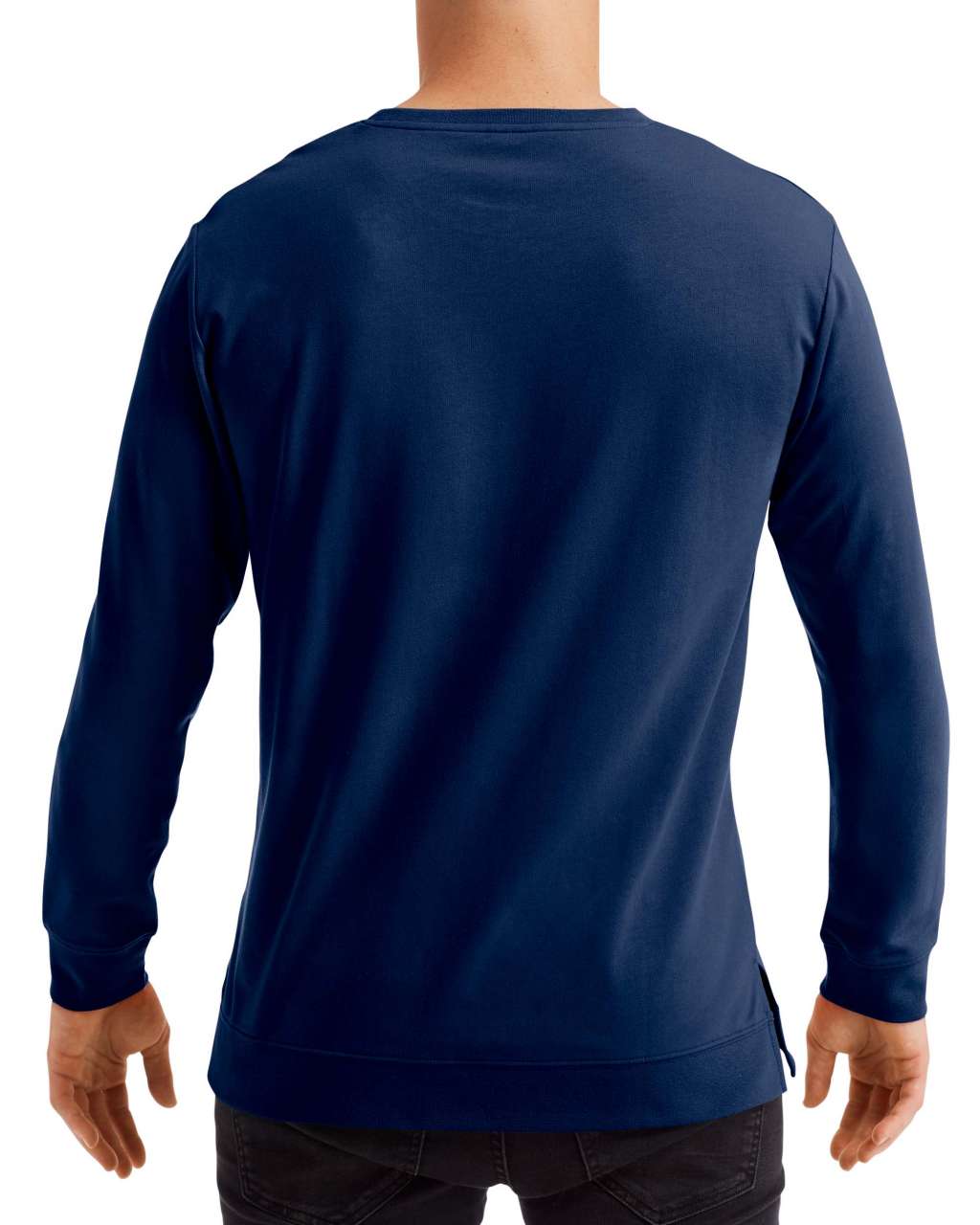 UNISEX LIGHT TERRY CREW - Navy - Additional