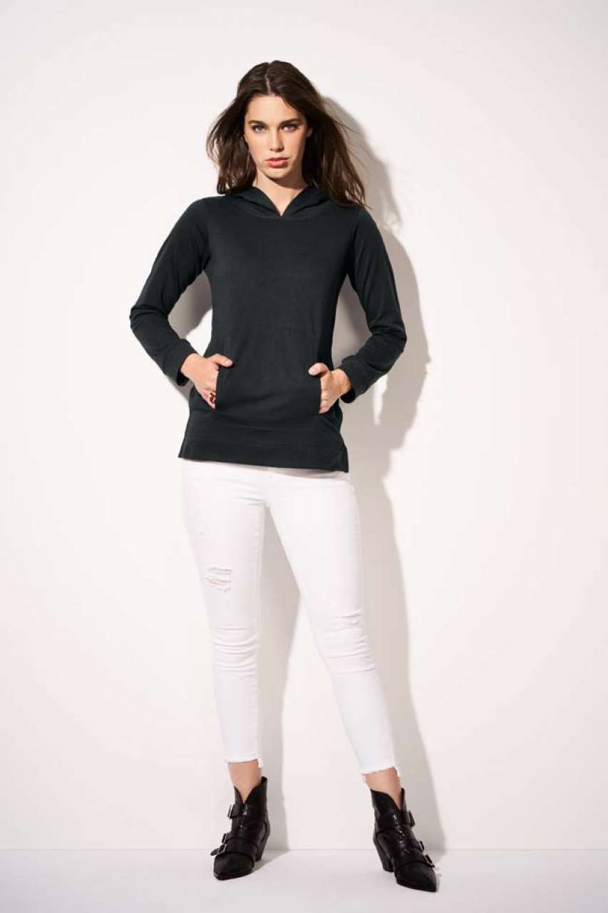 UNISEX LIGHT TERRY HOOD - Black - Additional