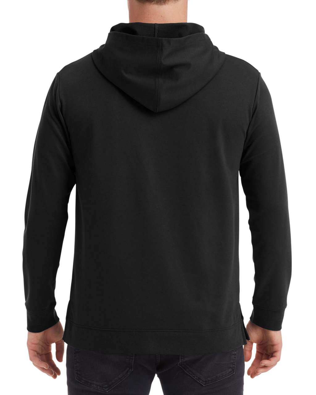 UNISEX LIGHT TERRY HOOD - Black - Additional