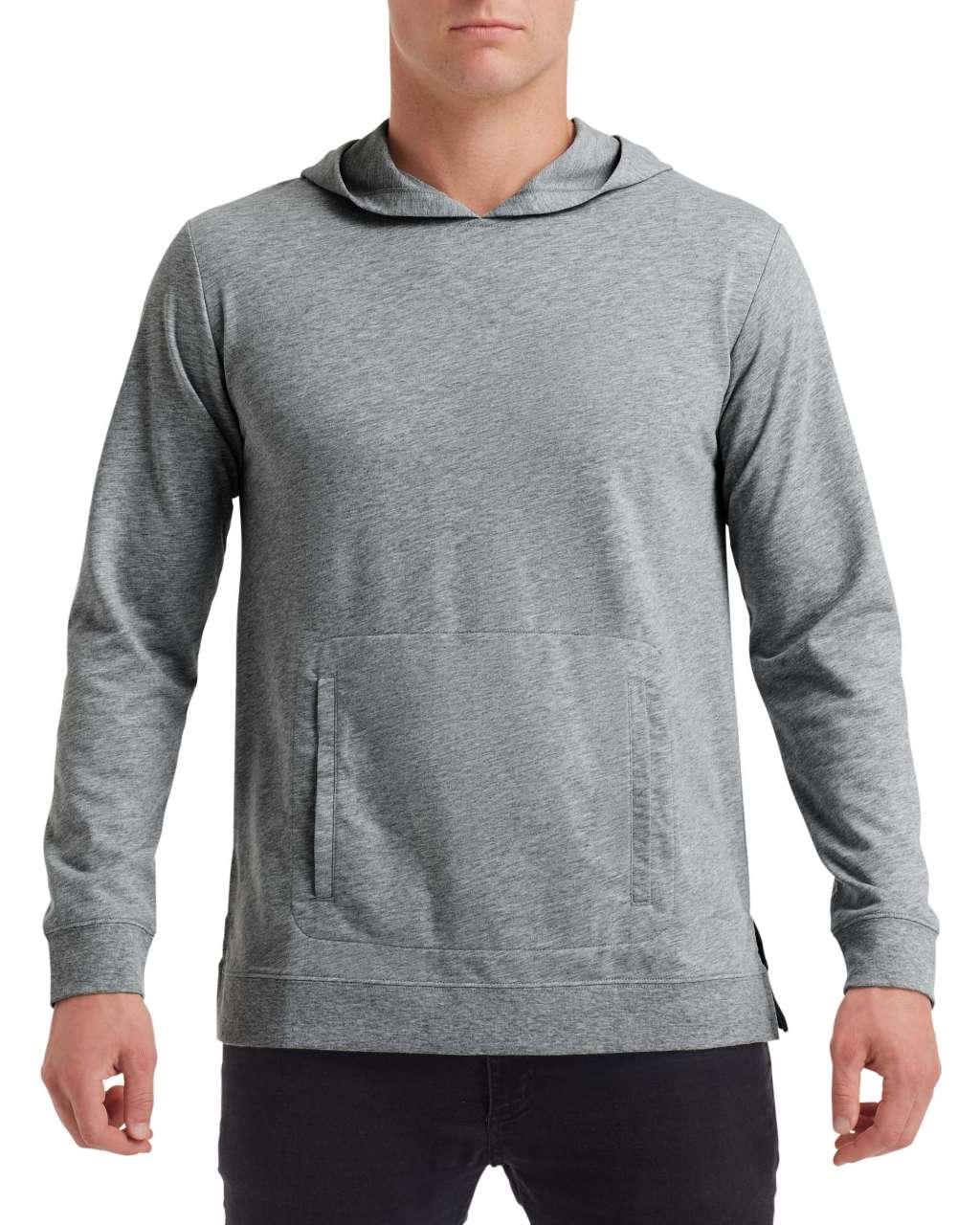 UNISEX LIGHT TERRY HOOD - Heather Graphite - Main