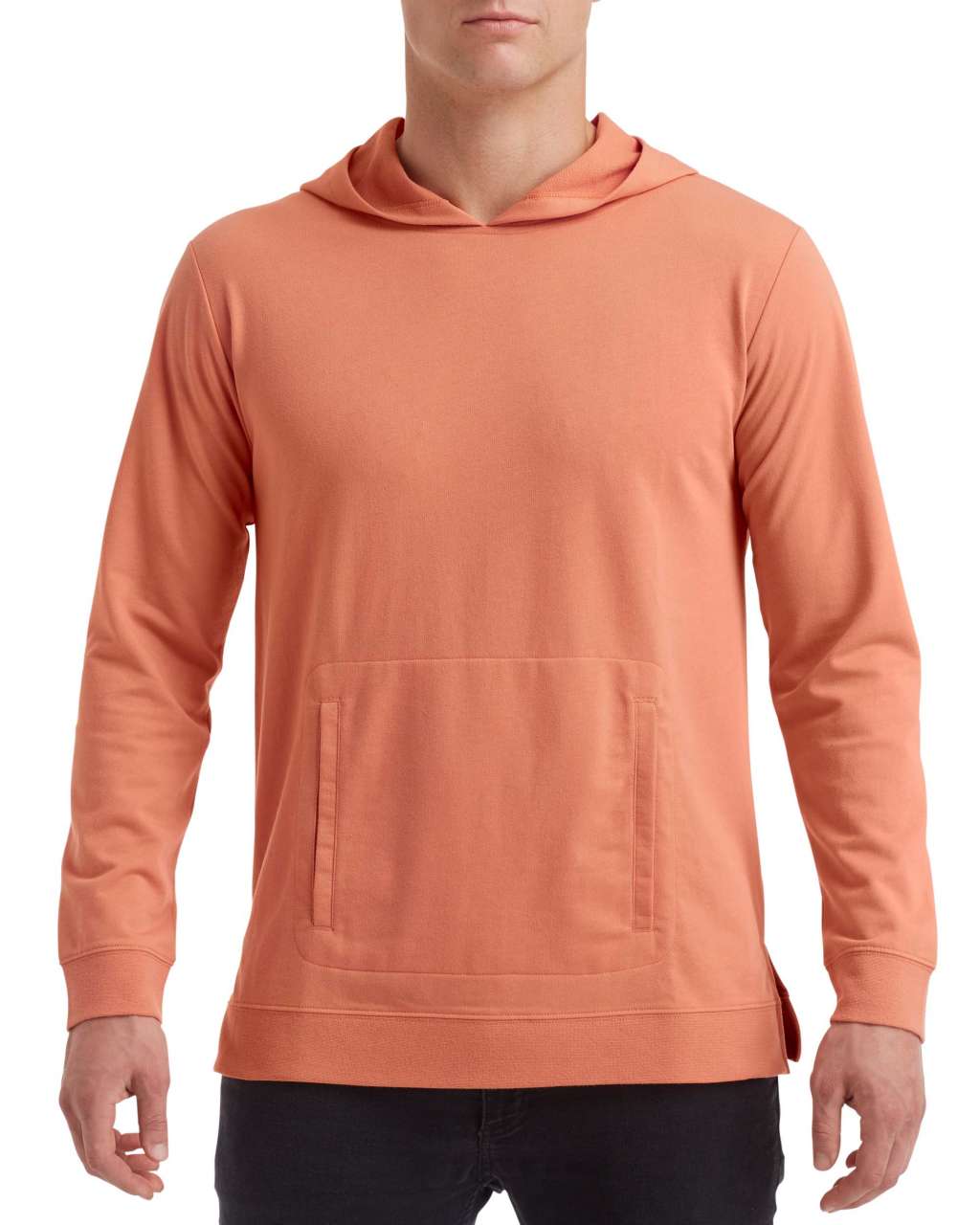 UNISEX LIGHT TERRY HOOD - Terracotta - Main