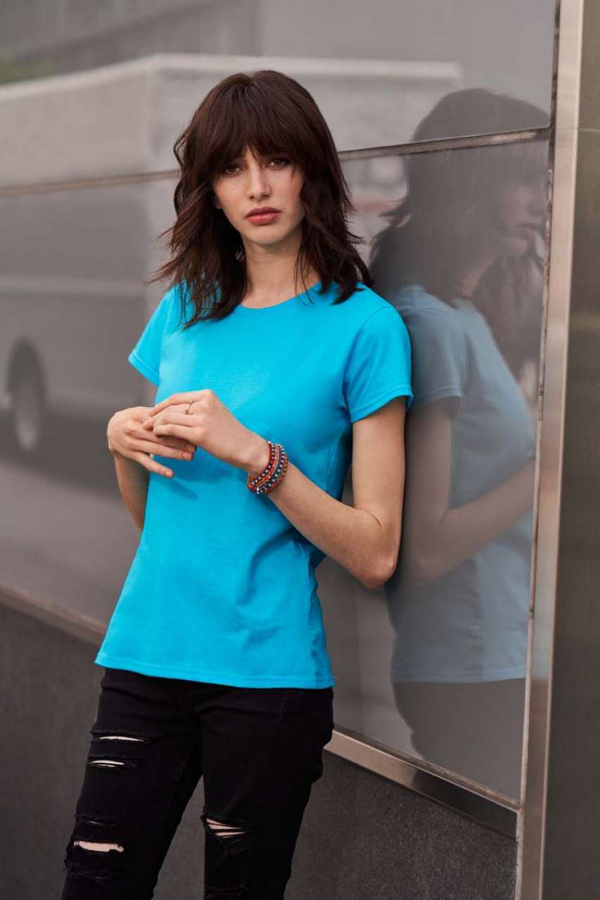 WOMEN'S LIGHTWEIGHT TEE - Heather Blue - Additional