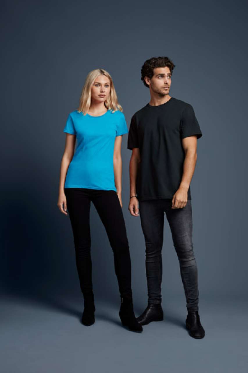 WOMEN'S LIGHTWEIGHT TEE - Heather Blue - Additional