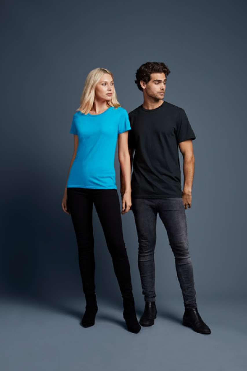 WOMEN'S LIGHTWEIGHT TEE - Heather Blue - Additional