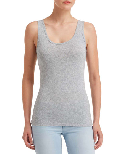 WOMEN'S STRETCH TANK - Heather Grey - Main